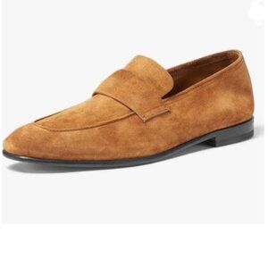 FOWT Men Brown Retro Round Toe Slip On Loafers Low Heel Comfy Casual Daily Shoes